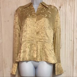 Jones New York |Gold Button Down Blouse